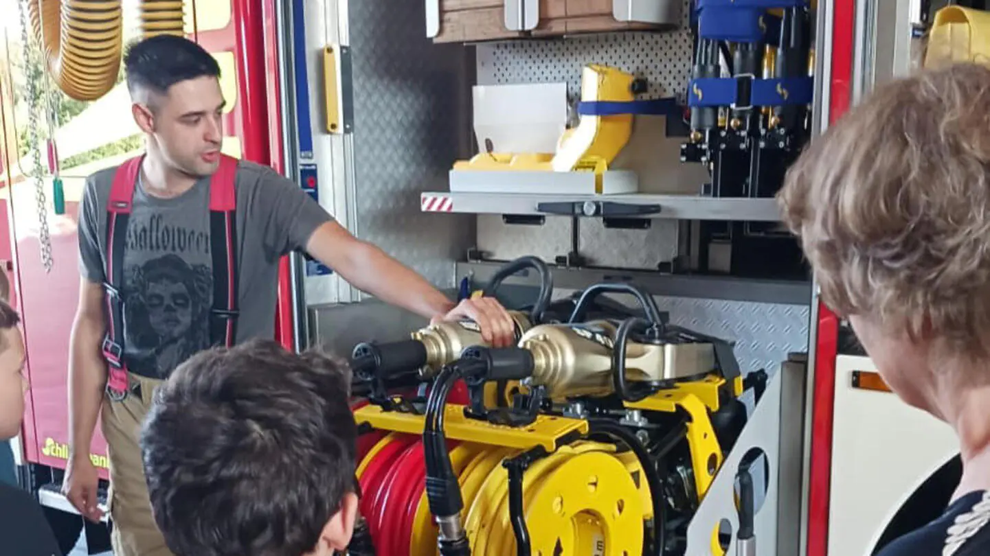 Ausflug der neuen 5er zur FFW Großdubrau