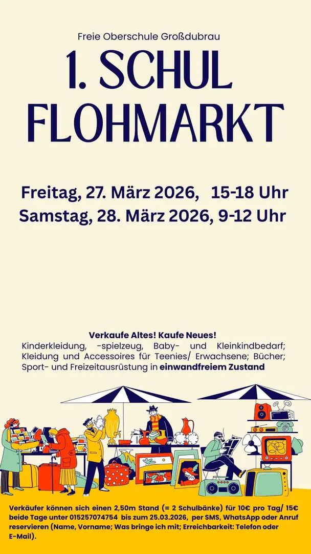 27./28.03.2026: 1. Schulflohmarkt
